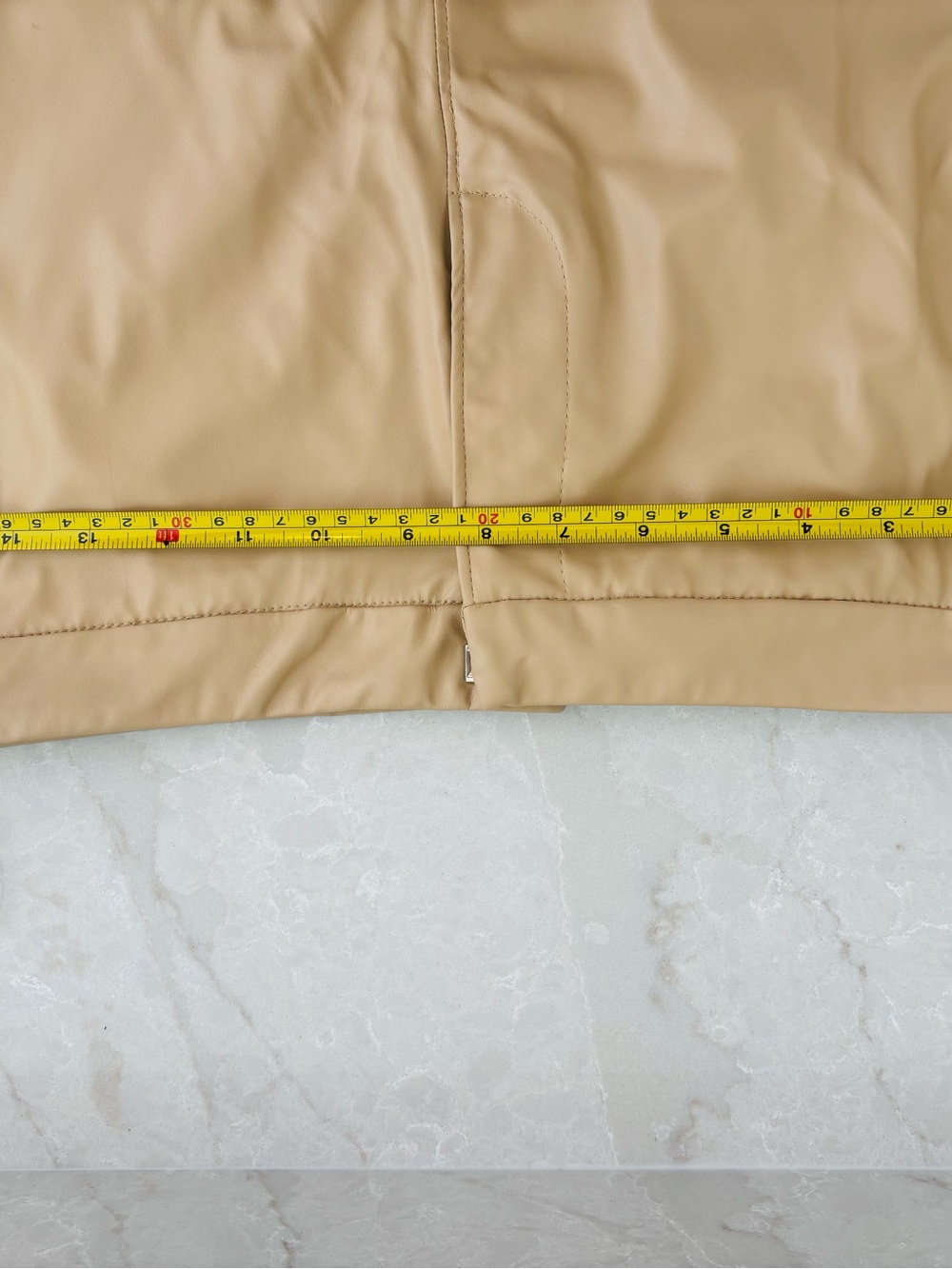 Zara‎ Camel Faux Leather Maxi Skirt Capsule Quiet Luxury Preppy Casual - Picture 6 of 8